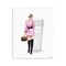 Stupell Industries Woman in Pink with Coffee Wall Plaque Art Design by Ziwei Li